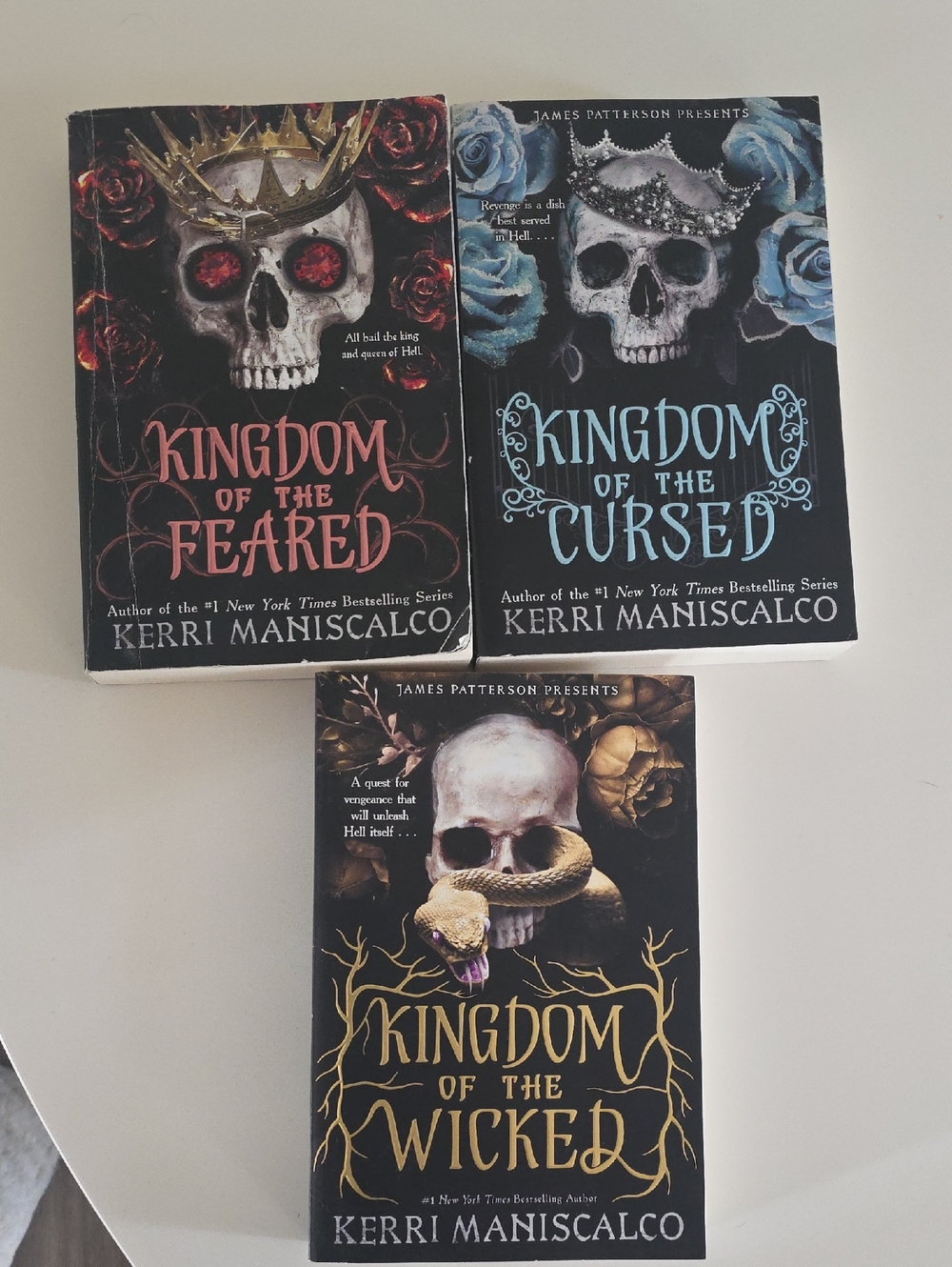 Kingdom Series Paperback Set by Kerri Maniscalco - Black/Gold/Blue Covers